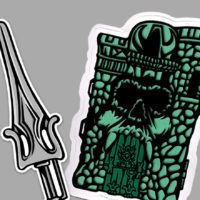 MOTU Power Sword and Castle Grayskull Stickers!