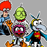 Beaker Bunsen Animal Gonzo Muppet Babies Sticker Pack!