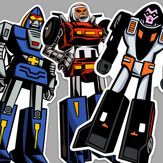 GoBots Renegades Cy-Kill, Crasher and Cop-Tur Retro Cartoon Robots Villains  Set! – 