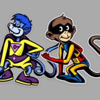 Space Monkeys Gleek and Blip Sticker Pack!