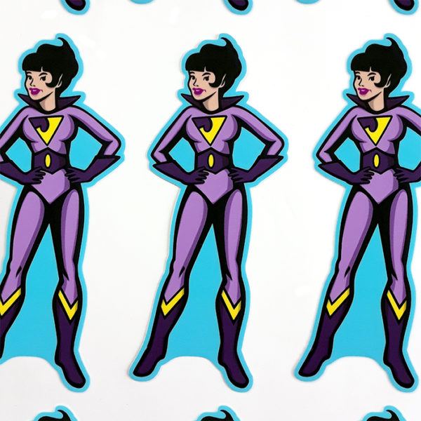 Jayna from The Wonder Twins Superfriends Sticker!