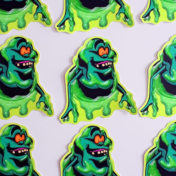 Matte Green Border Vinyl Slimer Sticker!