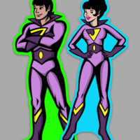 The Wonder Twins Superfriends Stickers!