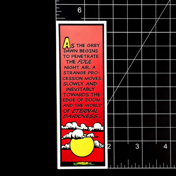 Eternal Darkness Vintage Comic Book Panel Sticker
