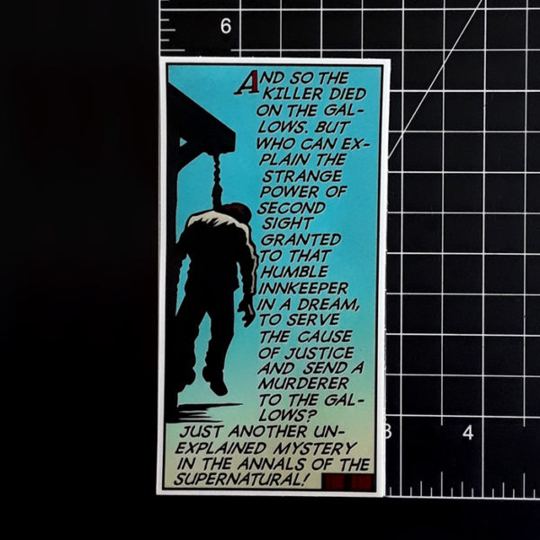 The Killer Died Vintage Horror Comic Panel Sticker!