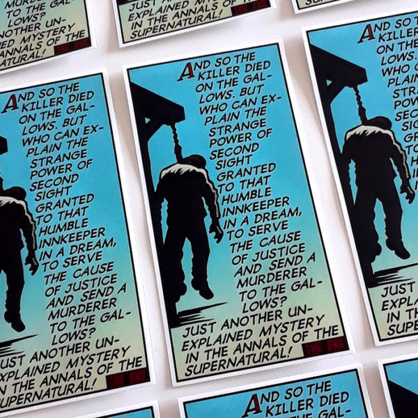 The Killer Died Vintage Horror Comic Panel Sticker!
