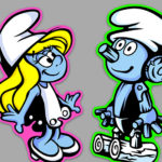 Smurfette and Clockwork Smurf Sticker Set!