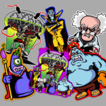 Videoland Villains from Captain N The Game Master Stickers!